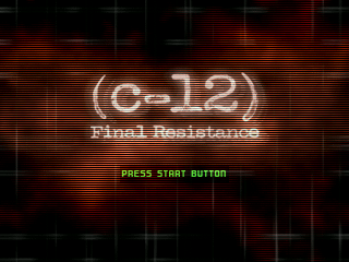 C-12 Final Resistance title screen for Playstation